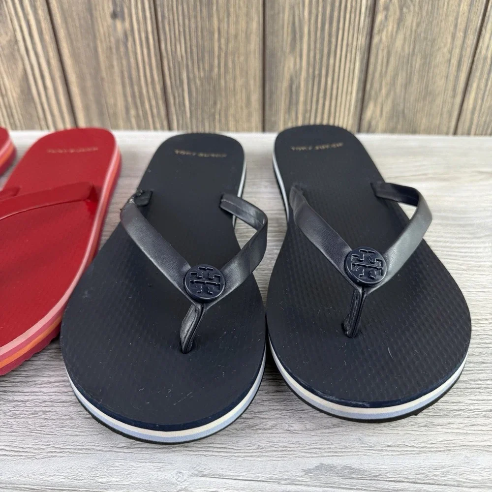 Troy Burch 2 pairs Flip Flops Thong sandals size 8 READ Description